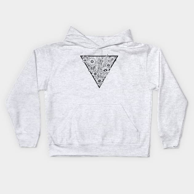 Triangle flowers Kids Hoodie by ZuskaArt